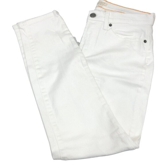 J CREW WHITE DENIM STRETCH skinny mid rise‎ JEANS size 28 - Picture 4 of 7